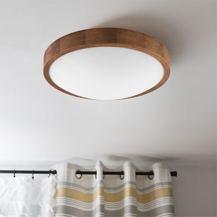 Brilagi - LED Stropna svjetiljka CARVALHO SLIM 2xE27/60W/230V hrast trešnja pr. 37 cm