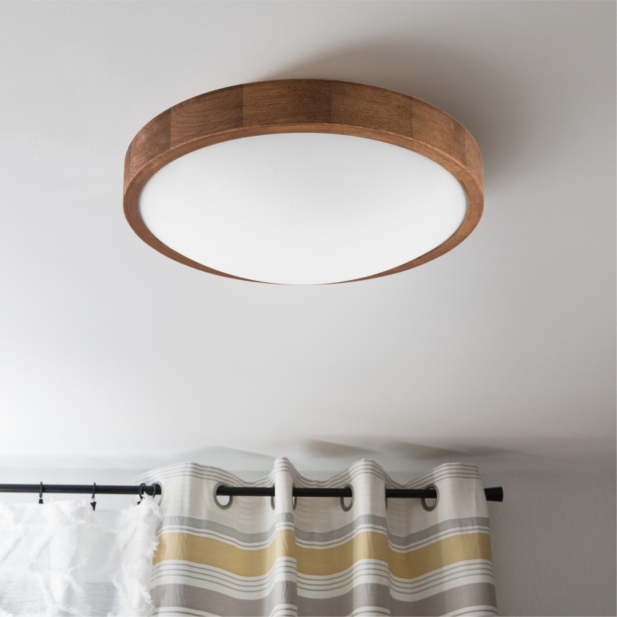 Brilagi - LED Stropna svjetiljka CARVALHO SLIM 2xE27/60W/230V hrast trešnja pr. 37 cm