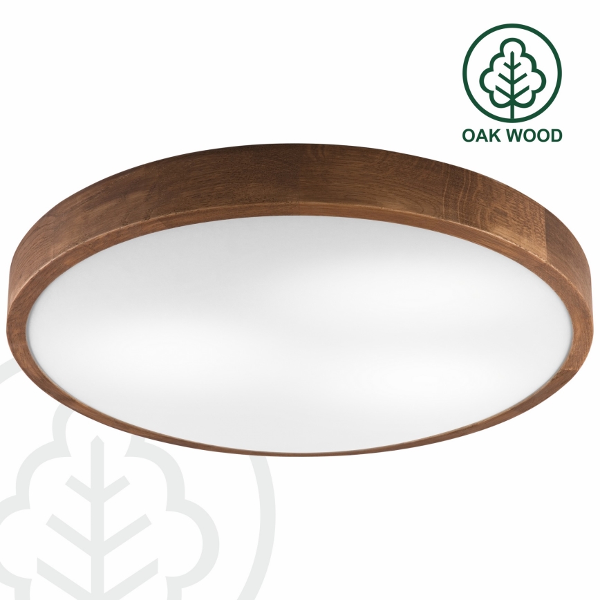 Brilagi - LED stropna svjetiljka CARVALHO SLIM 3xE27/15W/230V hrast/trešnja Ø 47 cm