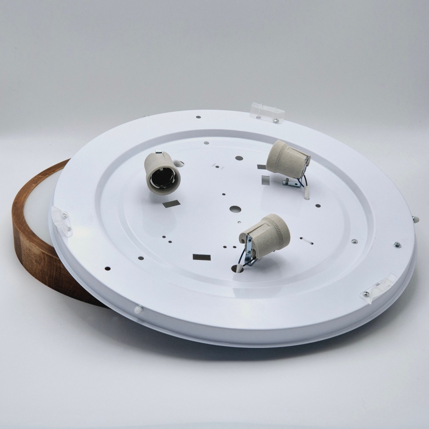Brilagi - LED stropna svjetiljka CARVALHO SLIM 3xE27/15W/230V hrast/trešnja Ø 47 cm