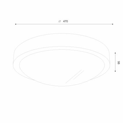 Brilagi - LED Stropna svjetiljka CARVALHO SLIM 3xE27/60W/230V hrast pr. 47 cm