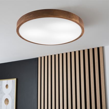 Brilagi - LED Stropna svjetiljka CARVALHO SLIM 3xE27/60W/230V hrast trešnja pr. 47 cm