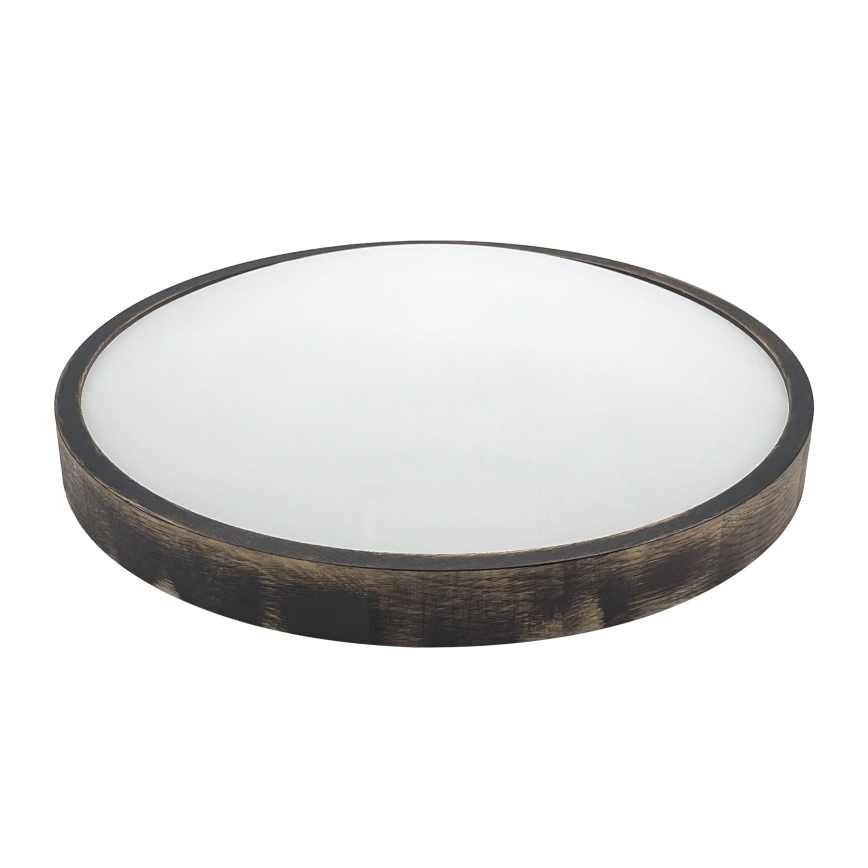 Brilagi - LED stropna svjetiljka CARVALHO SLIM SMOKEY LED/36W/230V hrast promjer 47,5 cm