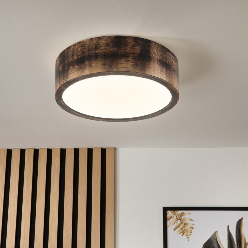 Brilagi - LED stropna svjetiljka CARVALHO SMOKEY LED/20W/230V hrast pr. 27,5 cm