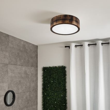 Brilagi - LED stropna svjetiljka CARVALHO SMOKEY LED/20W/230V hrast pr. 27,5 cm