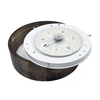 Brilagi - LED stropna svjetiljka CARVALHO SMOKEY LED/20W/230V hrast pr. 27,5 cm