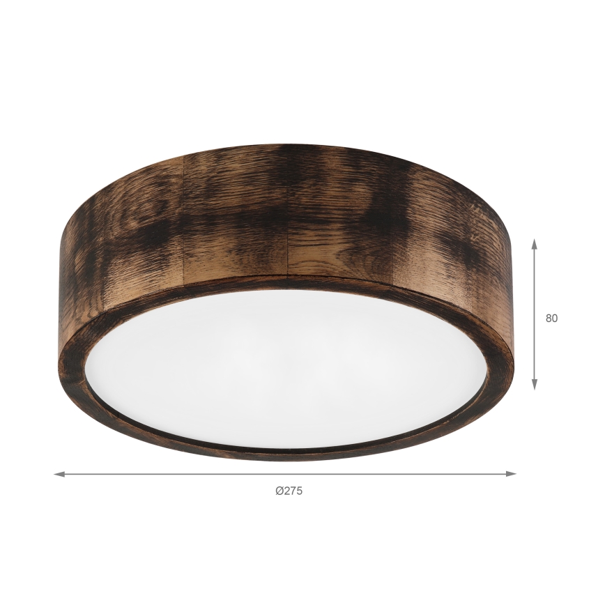 Brilagi - LED stropna svjetiljka CARVALHO SMOKEY LED/20W/230V hrast pr. 27,5 cm