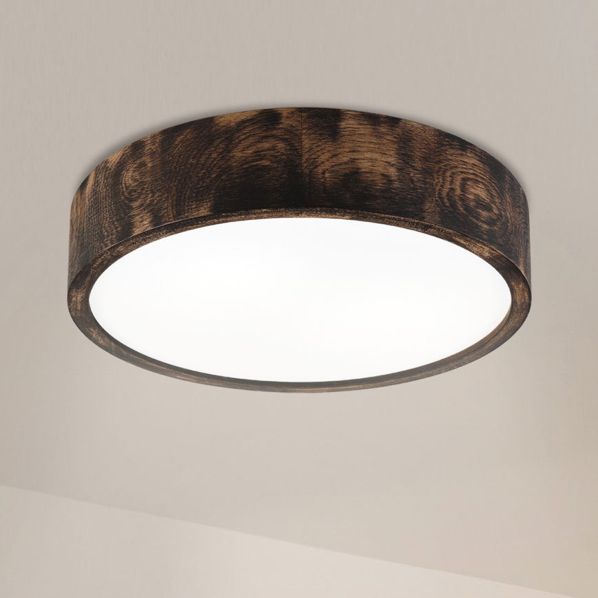 Brilagi - LED stropna svjetiljka CARVALHO SMOKEY LED/36W/230V hrast prom. 37,5 cm