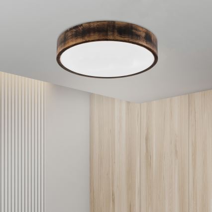Brilagi - LED stropna svjetiljka CARVALHO SMOKEY LED/36W/230V hrast Ø 47,5 cm