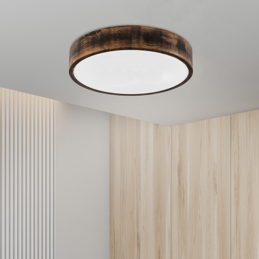 Brilagi - LED stropna svjetiljka CARVALHO SMOKEY LED/36W/230V hrast Ø 47,5 cm