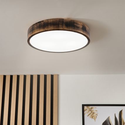 Brilagi - LED stropna svjetiljka CARVALHO SMOKEY LED/36W/230V hrast Ø 47,5 cm