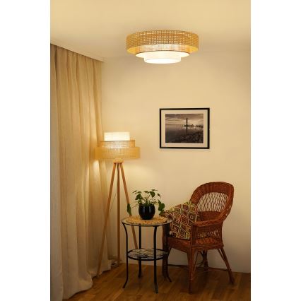 Brilagi - LED Stropna svjetiljka CEDAR LUNETA LED/26W/230V bež/smeđa/krem