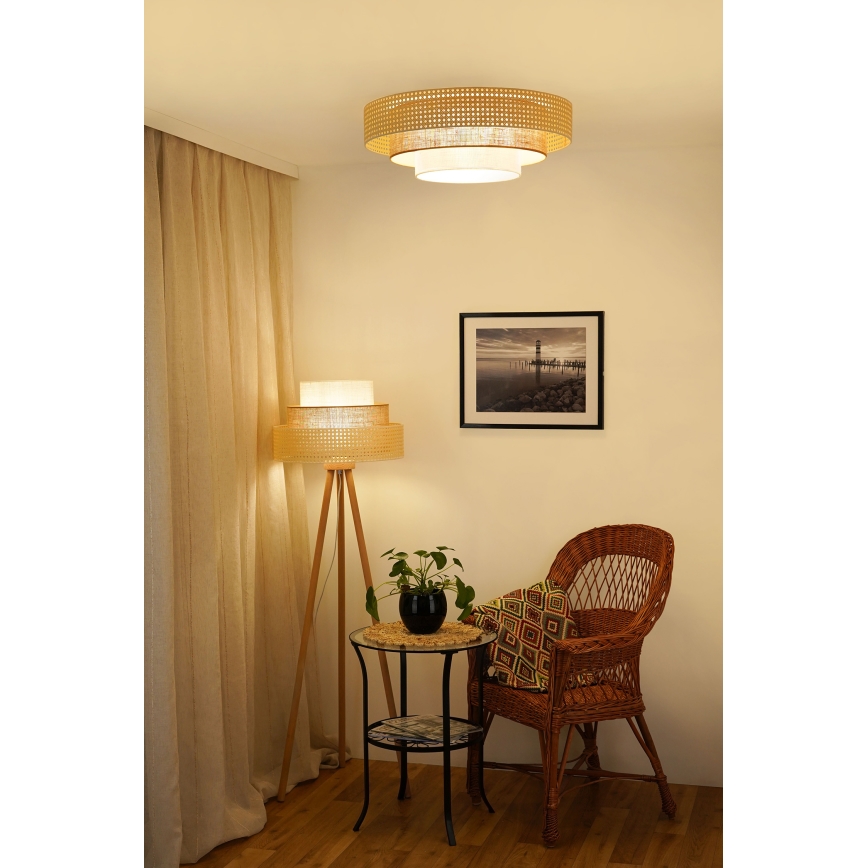 Brilagi - LED Stropna svjetiljka CEDAR LUNETA LED/26W/230V bež/smeđa/krem