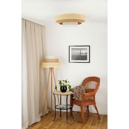 Brilagi - LED Stropna svjetiljka CEDAR LUNETA LED/26W/230V bež/smeđa/krem