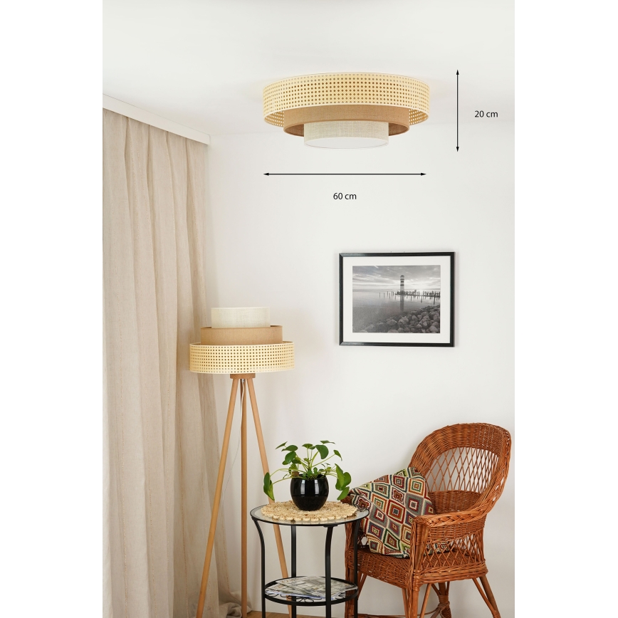 Brilagi - LED Stropna svjetiljka CEDAR LUNETA LED/26W/230V bež/smeđa/krem