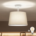 Brilagi - LED stropna svjetiljka CERIA 1xE27/60W/230V Ø 30 cm bijela/siva