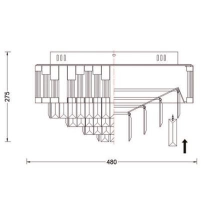 Brilagi - prigušivo LED stropno svjetlo CROWN LED/41W/230V 3000-6000K promjer 48 cm zlatna + daljinski upravljač