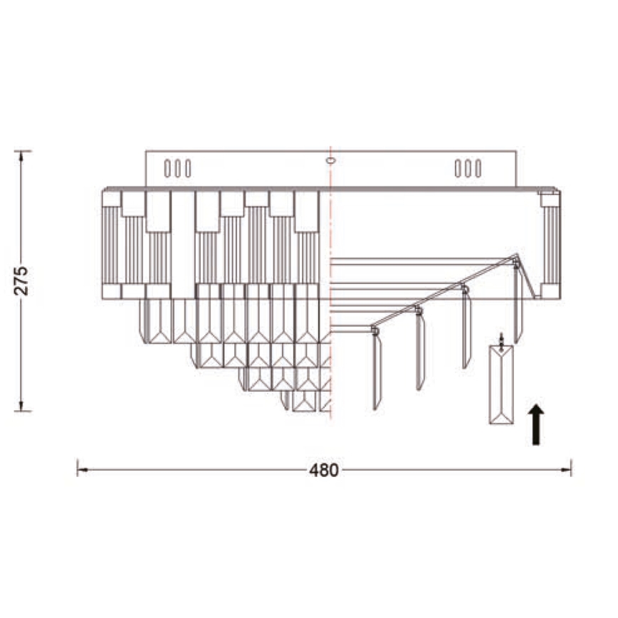 Brilagi - prigušivo LED stropno svjetlo CROWN LED/41W/230V 3000-6000K promjer 48 cm zlatna + daljinski upravljač