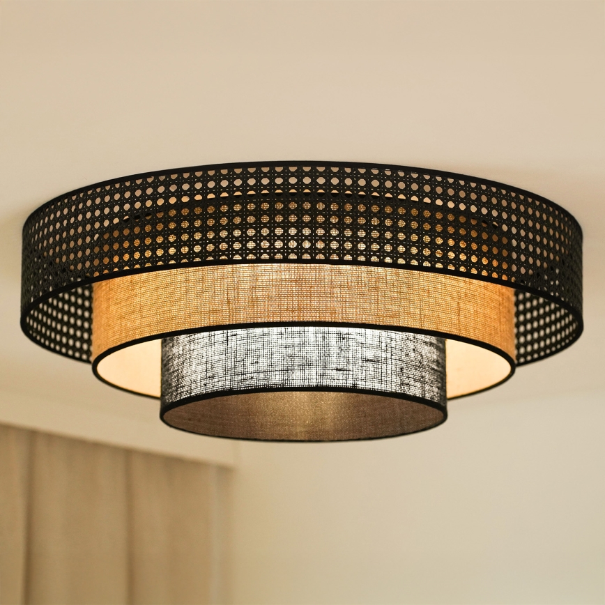 Brilagi - LED Stropna svjetiljka DAKOTA LUNETA LED/12W/230V pr. 60 cm 3000K/4000K/6400K crna/bež