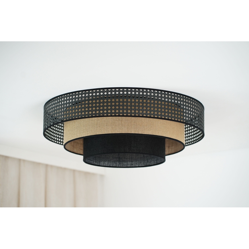 Brilagi - LED Stropna svjetiljka DAKOTA LUNETA LED/12W/230V pr. 60 cm 3000K/4000K/6400K crna/bež