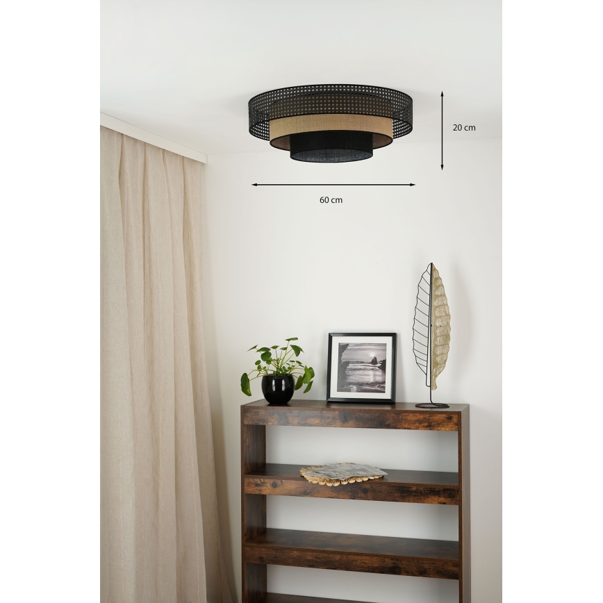 Brilagi - LED Stropna svjetiljka DAKOTA LUNETA LED/12W/230V pr. 60 cm 3000K/4000K/6400K crna/bež
