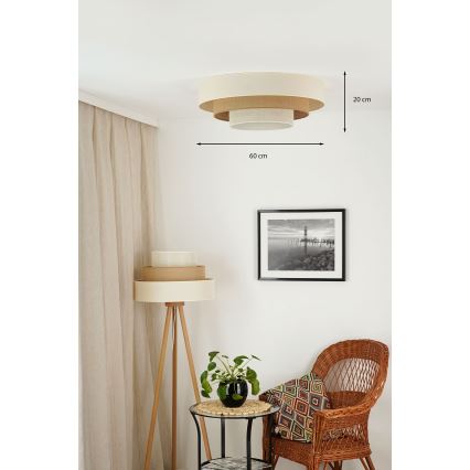 Brilagi - LED Stropna svjetiljka DENVER LUNETA LED/12W/230V pr. 60 cm 3000K/4000K/6400K bež/krem
