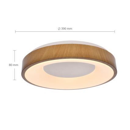 Brilagi - LED stropna svjetiljka s prigušivanjem DORIA LED/48W/230V 3000-6500K promjer 39 cm + daljinski upravljač