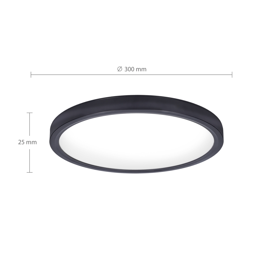 Brilagi - LED Stropna svjetiljka ESTELA LED/18W/230V crna