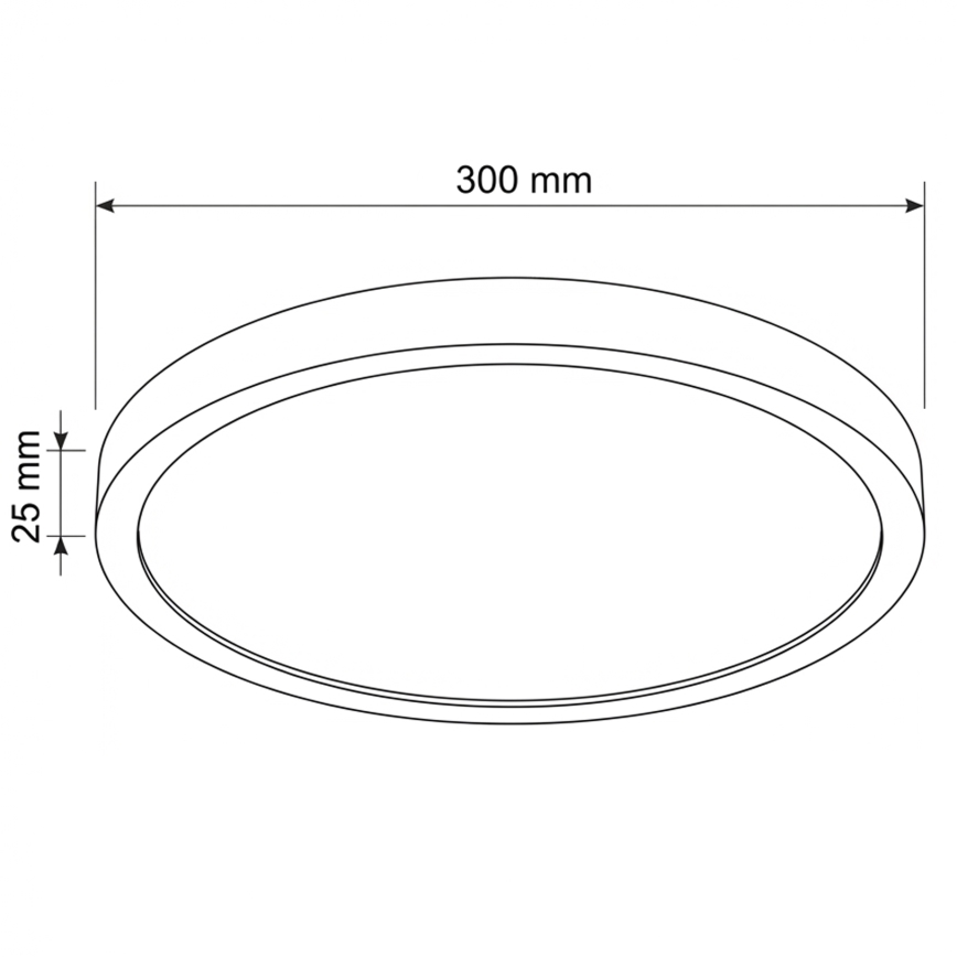 Brilagi - LED stropna svjetiljka ESTELA LED/18W/230V promjer 30 cm crna