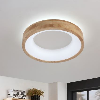 Brilagi - drvena LED stropna svjetiljka FALCON WOOD LED/30W/230V 3000/4000/6000K Ø 45 cm