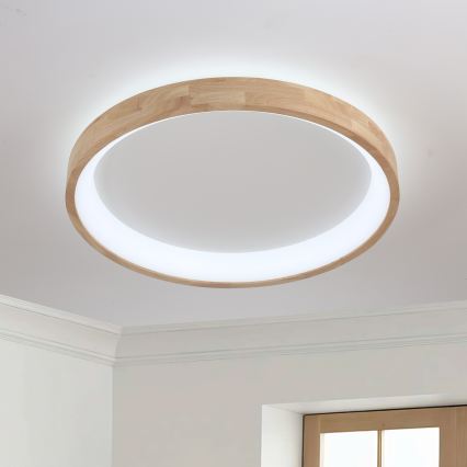 Brilagi - LED stropna svjetiljka FALCON WOOD LED/60W/230V 3000/4000/6000K Ø 80 cm drvena