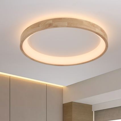 Brilagi - LED stropna svjetiljka FALCON WOOD LED/60W/230V 3000/4000/6000K Ø 80 cm drvena