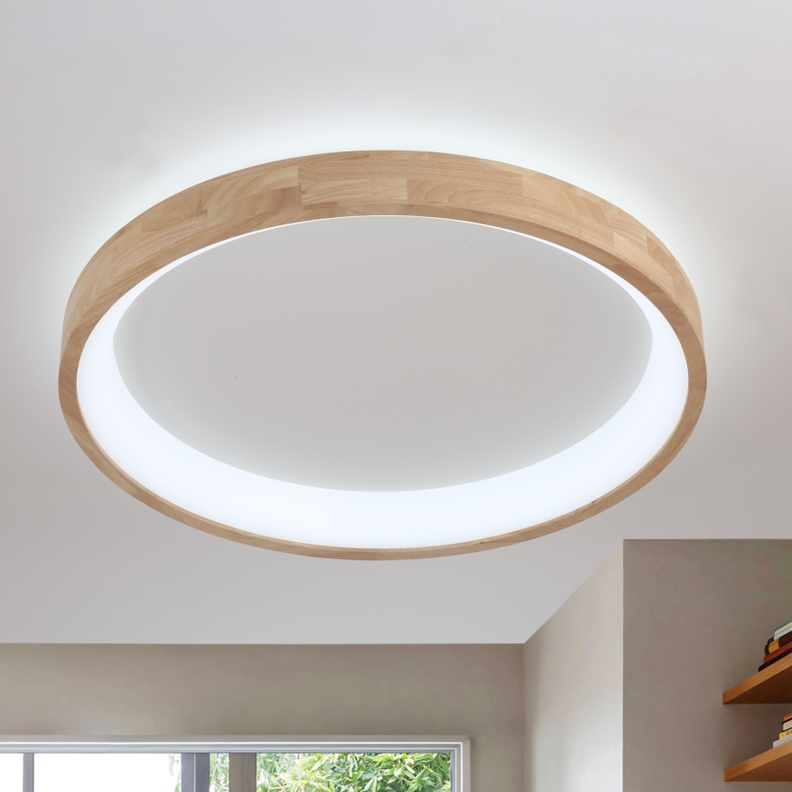 Brilagi - LED stropna svjetiljka FALCON WOOD LED/60W/230V 3000/4000/6000K Ø 80 cm drvena