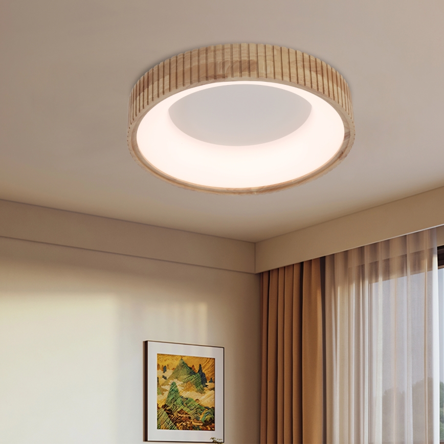 Brilagi - LED stropna svjetiljka FALCON WOOD MODERN LED/30W/230V 3000/4000/6000K Ø 45 cm drvena