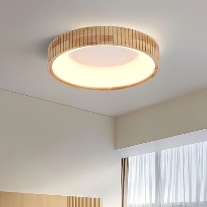 Brilagi - LED stropna svjetiljka FALCON WOOD MODERN LED/30W/230V 3000/4000/6000K Ø 45 cm drvena