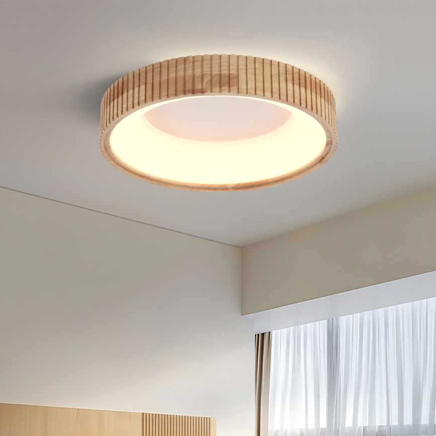Brilagi - LED stropna svjetiljka FALCON WOOD MODERN LED/30W/230V 3000/4000/6000K Ø 45 cm drvena