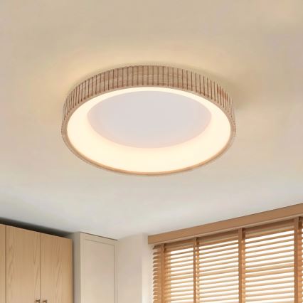 Brilagi - LED stropna svjetiljka FALCON WOOD MODERN LED/40W/230V 3000/4000/6000K promjer 60 cm drvena