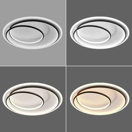 Brilagi - stropna LED svjetiljka s mogućnošću prigušivanja FLARE LED/38W/230V 3000-6000K promjer 48 cm crna/bijela + daljinski upravljač