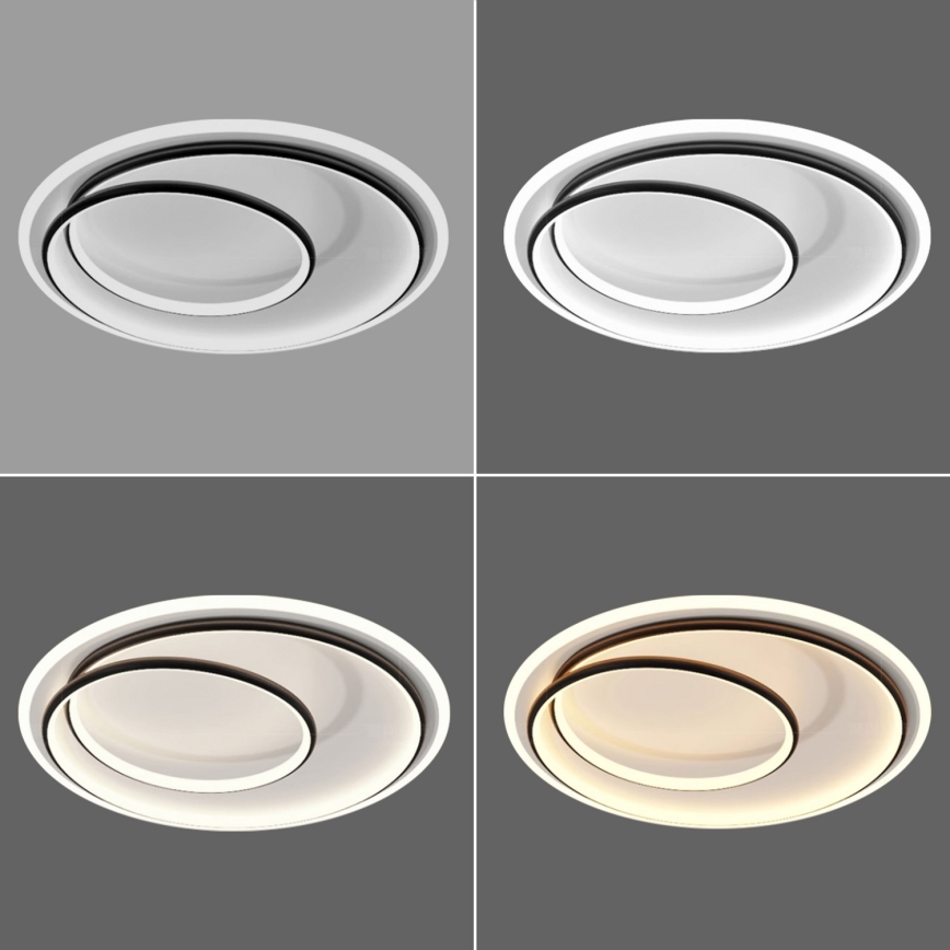 Brilagi - stropna LED svjetiljka s mogućnošću prigušivanja FLARE LED/38W/230V 3000-6000K promjer 48 cm crna/bijela + daljinski upravljač