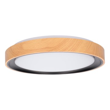 Brilagi - LED stropna svjetiljka FLOCO LED/24W/230V Ø 30 cm drveni dekor/crna