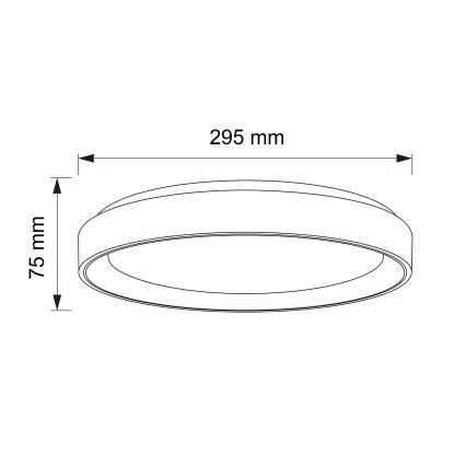 Brilagi - LED stropna svjetiljka FLOCO LED/24W/230V Ø 30 cm drveni dekor/crna