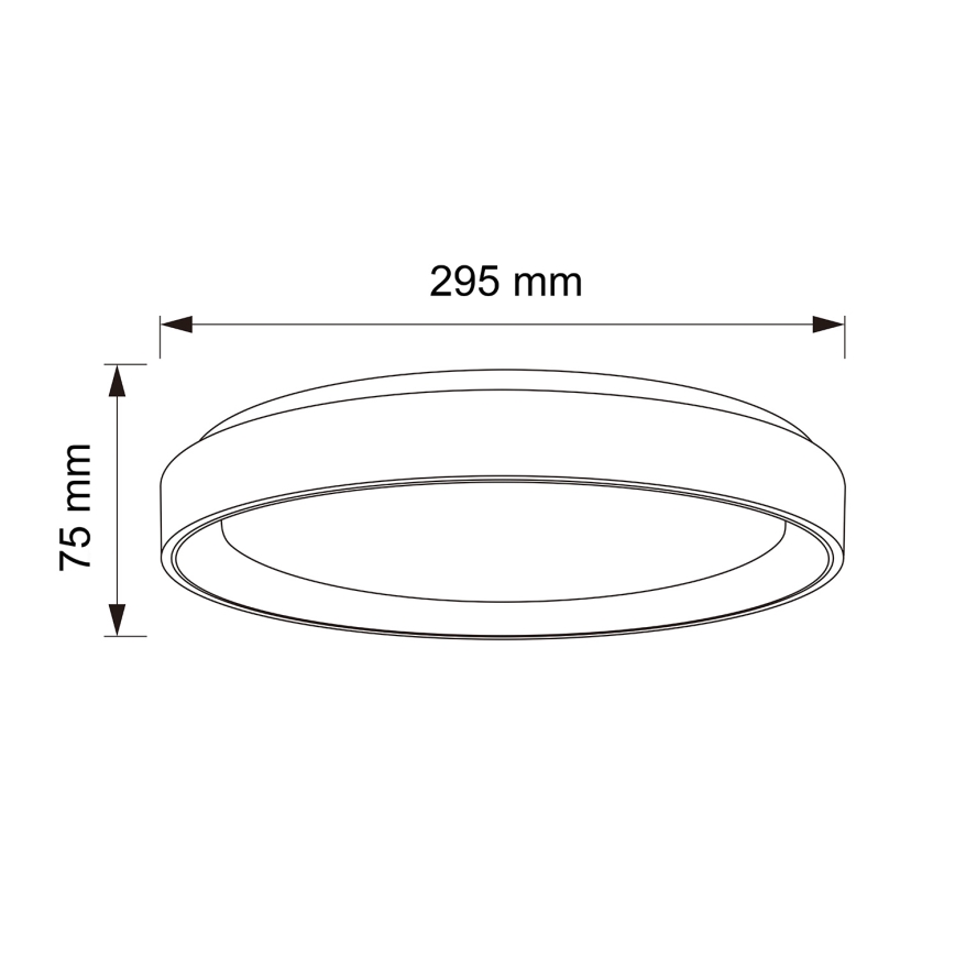Brilagi - LED stropna svjetiljka FLOCO LED/24W/230V Ø 30 cm drveni dekor/crna