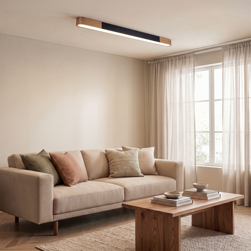 BRILAGI - LED Stropna svjetiljka GARDALINE LED/100W/230V 120 cm hrast/crna