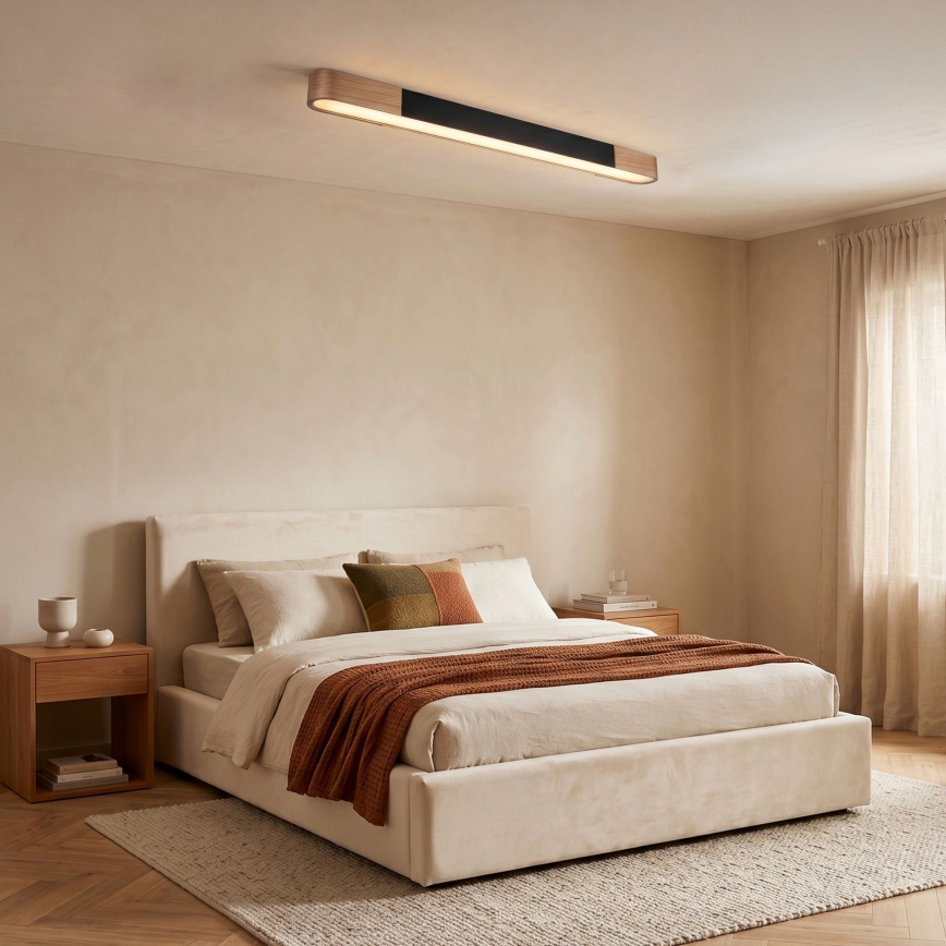 BRILAGI - LED Stropna svjetiljka GARDALINE LED/100W/230V 120 cm hrast/crna