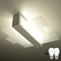 Brilagi - LED stropna svjetiljka HERA 2xE27/7,5W/230V 43x43 cm bijela