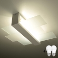 Brilagi -  LED Stropna svjetiljka HERA 2xE27/7,5W/230V bijela