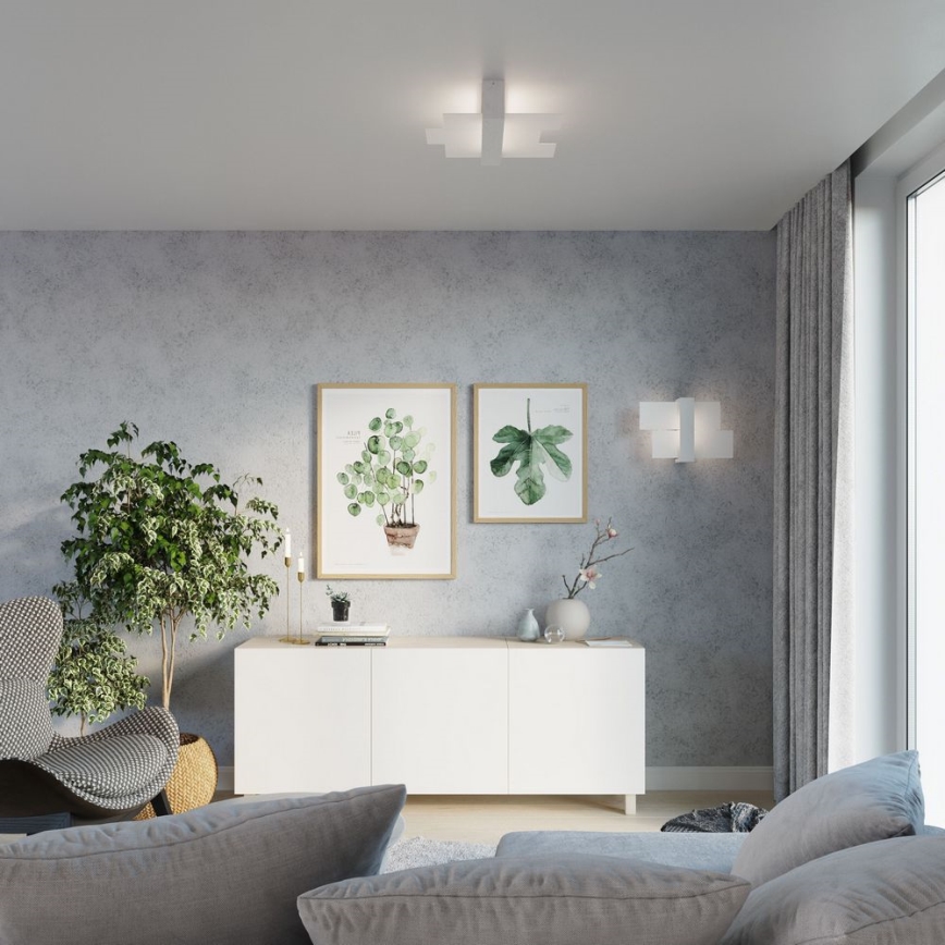 Brilagi -  LED Stropna svjetiljka HERA 2xE27/7,5W/230V bijela