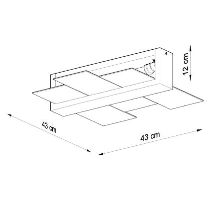 Brilagi -  LED Stropna svjetiljka HERA 2xE27/7,5W/230V bijela