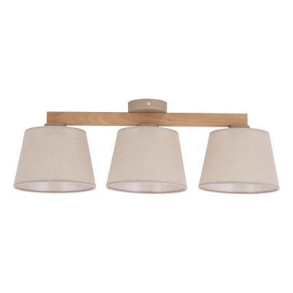 BRILAGI - LED stropna svjetiljka LATTE SABIA 3xE27/15W/230V borovina/bež