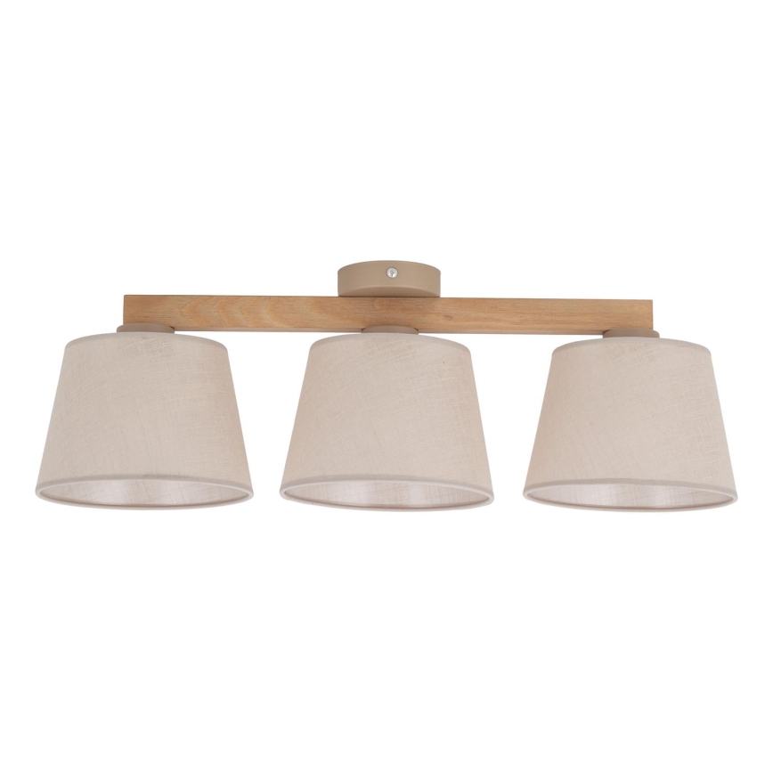 BRILAGI - LED stropna svjetiljka LATTE SABIA 3xE27/15W/230V borovina/bež